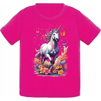 Dívčí tričko Dívčí tričko s jednorožcem fialová (fuksjová) Tup Tup, vel. 98/104