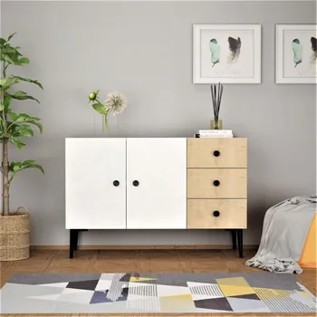 Komoda Casarredo ELFIN třídveřová komoda, bílá / dub