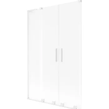 Vanová zástěna Mexen Velar L Duo dvoukřídlá vanoá zástěna posuvná 140 x 150 cm, mat, bílá - 896-140-003-32-20 Vanové zástěny