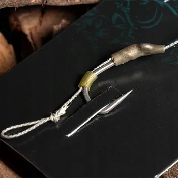 Rybářský háček Háčky na dno, s návazcem, s protihrotem Nash Tube Blow Back Rig, velikost 1, ks