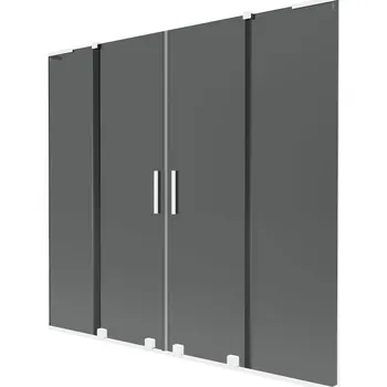 Vanová zástěna Mexen Velar L Duo vanová zástěna dvoudílná posuvná 170 x 150 cm, grafit, bílá - 896-170-003-42-20 Vanové zástěny