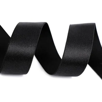 Textilní guma Saténová pruženka šíře 25 mm Varianta: 1 černá, Balení: 1 m