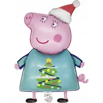 Balónek Fóliový balónek Vánoční Táta prasátko Pepa