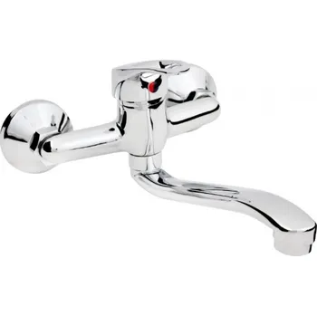 Vodovodní baterie Nástěnná umyvadlová baterie Hydroland Roma, stříbrná