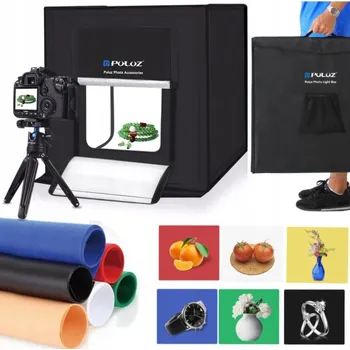 Stan Stan stan Puluz 60x60x60 cm 60W 5500K s pozadím