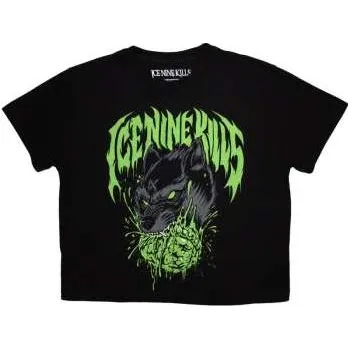 Merch Ice Nine Kills: Ice Nine Kills Ladies Crop Top: Wolf (black) (medium) M