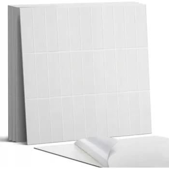 Obklad Samolepicí PVC obkladové panely na zeď, jednoduchá hladká mozaika, 4 ks, 50x50 cm