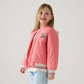 Dívčí bunda Reserved - Bunda bomber s ozdobnou výšivkou - korálová - 505CV-32X - 505CV-32X-U12-2