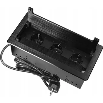 Elektrická zásuvka Elektrická Zásuvka s kabelem Orno, černá