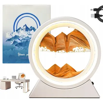 Obraz ELEGANTNÍ LED LAMPA S PÍSKEM, DEKORATIVNÍ NOČNÍ LAMPA DO OBÝVACÍHO POKOJE LOŽNICE