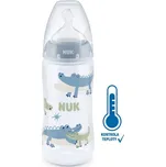 NUK FC+ láhev s kontrolou teploty se savičkou Flow Control - 300 ml Barva: Modrá