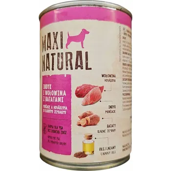 Krmivo pro psa MAXI NATURAL vlhké krmivo KRŮTA hovězím masem bez obilovin 400g