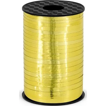 Stuha Metalizovaná stuha ZLATÁ 5mm 225m na balónky