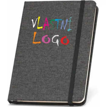 Zápisník ON-DESIGN Poznámkový blok A5 BOYD s vlastním potiskem Barva: černá