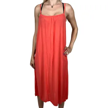 Dámské šaty Italy Moda Dámské letní šaty s tenkými ramínky ADELA Barva: Červená