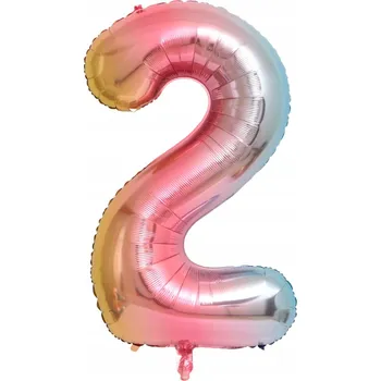 Balónek Fóliový balónek ČÍSLICE 2, gradientní, MULTIKOLOR, 92 cm