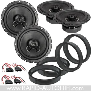 Auto Hi-Fi Reproduktory SEAT Leon 2005-2012 ESX HZ62 Přední+Zadní s redukcemi