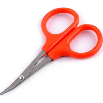 Krejčovské nůžky Nůžky malé zahnuté délka 9 cm Varianta: Oranžová, Balení: 1 ks