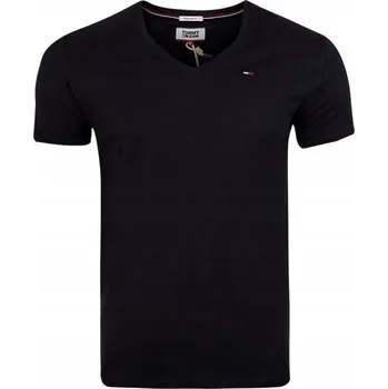 Pánské tričko Pánské tričko TOMMY HILFIGER PÁNSKÉ TRIČKO do V, černé, velikost XL