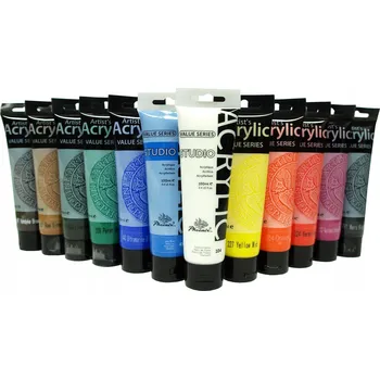 Vodová barva Akrylové barvy Phoenix vícebarevné 12 ks 100 ml