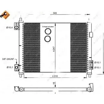 Výparník klimatizace NRF 35926 Kondenzátor klimatizace (chladič klimatizace)