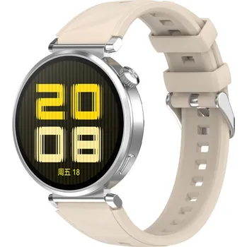 Příslušenství k chytrým hodinkám VSECHNONAMOBIL 93675 SILICONE Vyměnitelný řemínek pro Huawei Watch GT 5 Pro 42mm IVORY