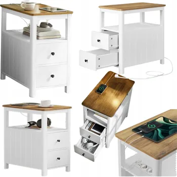 Konferenční stolek Stolek Vasagle LET327W14 obdélníkový 35 x 60 x 60 cm bílý