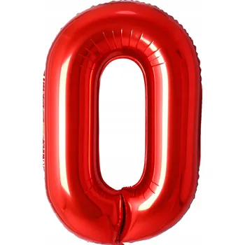 Balónek Foliový balónek „Číslice 0“ ČERVENÝ 100 CM