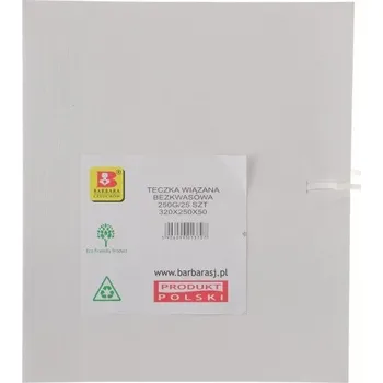 Šanon na dokumenty s vázáním, bílý, 50 mm, 250 g/m2, bezkyselý Barbara