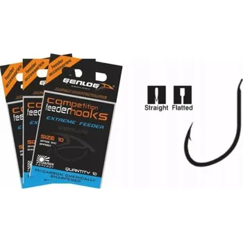 Rybářský háček Háčky s protihrotem Genlog Extreme Feeder 10 ks