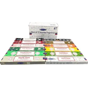 Vonná tyčinka Shrinivas Satya Vonné tyčinky BOX 7 (MIX vůní), 12 x 15 g