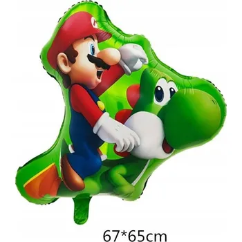 Balónek Fóliový balónek Mario a Yoshi 67x65 cm