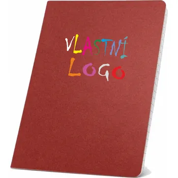 Zápisník ON-DESIGN Poznámkový blok A5 ECOWN s vlastním potiskem Barva: červená