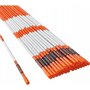 Dopravní zařízení VEVOR CDBG48YCCS504M8BHV0 výstražný sloupek oranžový/reflexní 121,5 x 0,78 cm 50 ks