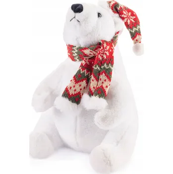 plyšák MIŚ GUSTAW PLYŠOVÝ MEDVÍDEK MEDVĚD MAX PLYŠÁK 30 cm BÍLÁ