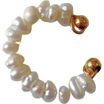 Prsten Ear cuff perlový Vlny