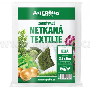 Mulčovací textilie AgroBio Opava Netkaná textilie- bílá 3,2 x 5 m