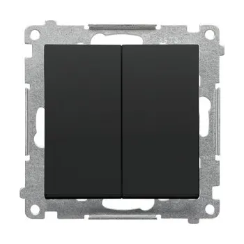 vypínač Dvojitý lustrový spínač černý matný Simon55 TW5.01/149