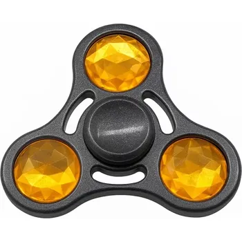 Gadget Černý fidget spinner HQ žlutý diamant