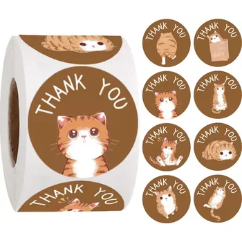 samolepka Dekorativní samolepky Děkuji kočičkové Thank you - 100 ks