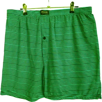 Trenýrky Pesail Trenýrky boxerky pánské nadrozměr JHA01 proužek 3XL-6XL Barva: Zelená, Velikost: 4XL