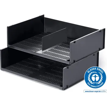 Archivační box Durable odkladač na dokumenty OPTIMO, A3 na šířku, grafitově černý