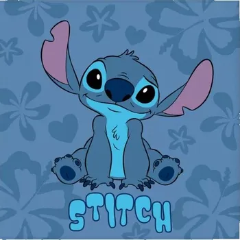 Ručník na obličej STITCH modrý 30x30cm