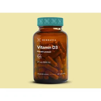 Vitamín D3 přírodní produkt - 60 kapslí / Herbavia.cz