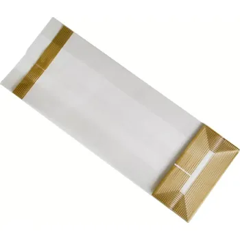 Sáček na potraviny Celofánový sáček s potiskem "Zlaté pruhy" s pevným dnem 27x10x5 cm 1ks