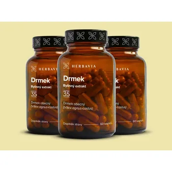 Přírodní produkt Drmek bylinný extrakt - 3x60 kapslí (2+1 balení zdarma) / Herbavia.cz