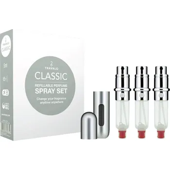 Unisex parfém Travalo Classic HD - plnitelný flakon 3 x 5 ml (stříbrný) + 2 měsíce na vrácení zboží