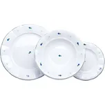 G. Benedikt Benedikt, talířová sada, mělký talíř 28 cm, modré kytičky, G. Benedikt, 18 d.