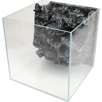 Akvárium Optiwhite akvárium s pozadím a filtrem 30x30x30cm šedá