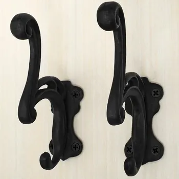 Karnevalový kostým Výprodej Ozdobný litinový věšák ve stylu baroka, dvojitý háček, 12 cm (sada 2 ks) - Outlet